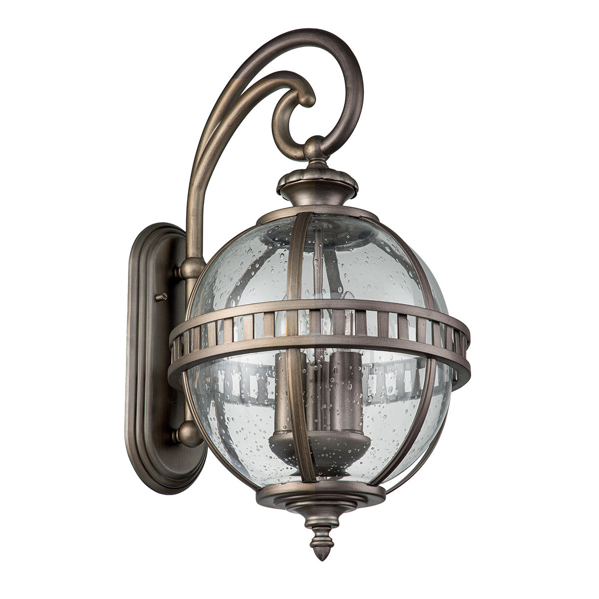 Kichler Outdoor Wall Light from the Halleron range. Halleron 3 Light Wall Lantern Product Code = KL-HALLERON-2M-BU