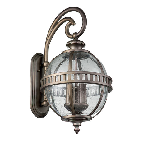 Kichler Outdoor Wall Light from the Halleron range. Halleron 3 Light Wall Lantern Product Code = KL-HALLERON-2M-BU
