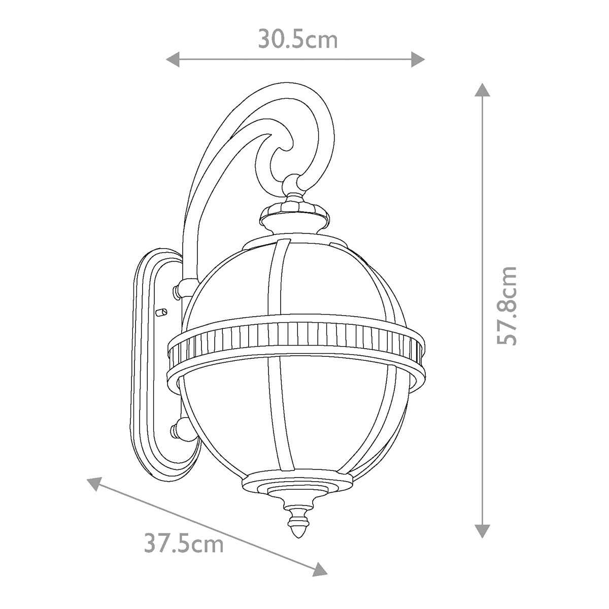 Kichler Outdoor Wall Light from the Halleron range. Halleron 3 Light Wall Lantern – SKU KL-HALLERON-2M