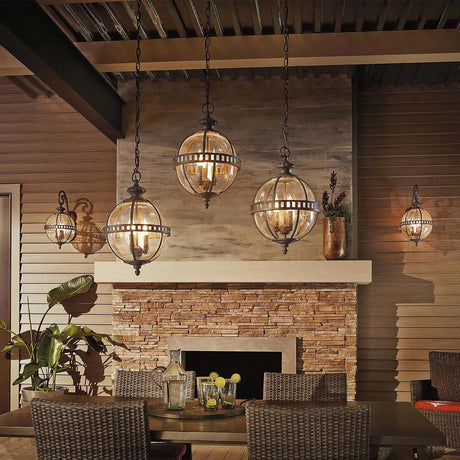 Kichler Outdoor Wall Light from the Halleron range. Halleron 2 Light Wall Lantern Product Code = KL-HALLERON-2S