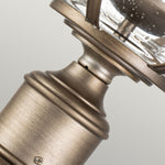 Kichler Pedestal Lantern from the Halleron range. Halleron 3 Light Pedestal Lantern Product Code = KL-HALLERON-3M-BU