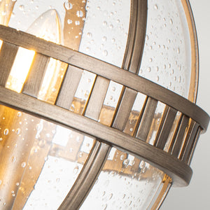 Kichler Pedestal Lantern from the Halleron range. Halleron 3 Light Pedestal Lantern Product Code = KL-HALLERON-3M-BU