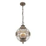 Kichler Outdoor Hanging from the Halleron range. Halleron 3 Light Chain Lantern  Product Code = KL-HALLERON-8M-BU