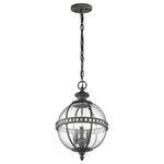 Kichler Outdoor Hanging from the Halleron range. Halleron 3 Light Chain Lantern  Product Code = KL-HALLERON-8M