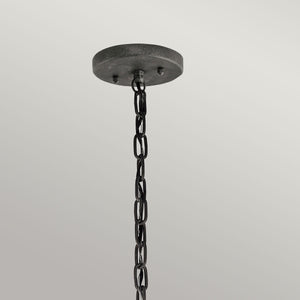 Kichler Outdoor Hanging from the Halleron range. Halleron 3 Light Chain Lantern  Product Code = KL-HALLERON-8M