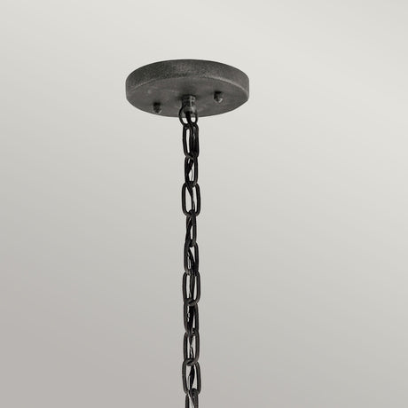 Kichler Outdoor Hanging from the Halleron range. Halleron 3 Light Chain Lantern  Product Code = KL-HALLERON-8M