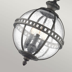 Kichler Outdoor Hanging from the Halleron range. Halleron 3 Light Chain Lantern  Product Code = KL-HALLERON-8M