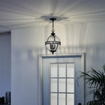 Kichler Outdoor Hanging from the Halleron range. Halleron 3 Light Chain Lantern – SKU KL-HALLERON-8M