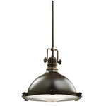 Kichler Pendant from the Hatteras Bay range. Hatteras Bay 1 Light Medium Pendant - Olde Bronze Product Code = KL-HATTERAS-BAY-M-OZ