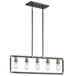 Kichler Chandelier from the Imahn range. Imahn 5 Light Linear Chandelier – SKU KL-IMAHN-ISLE