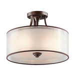 Kichler Ceiling Semi-Flush from the Lacey range. Lacey 3 Light Small Semi-Flush – SKU KL-LACEY-SF-MB