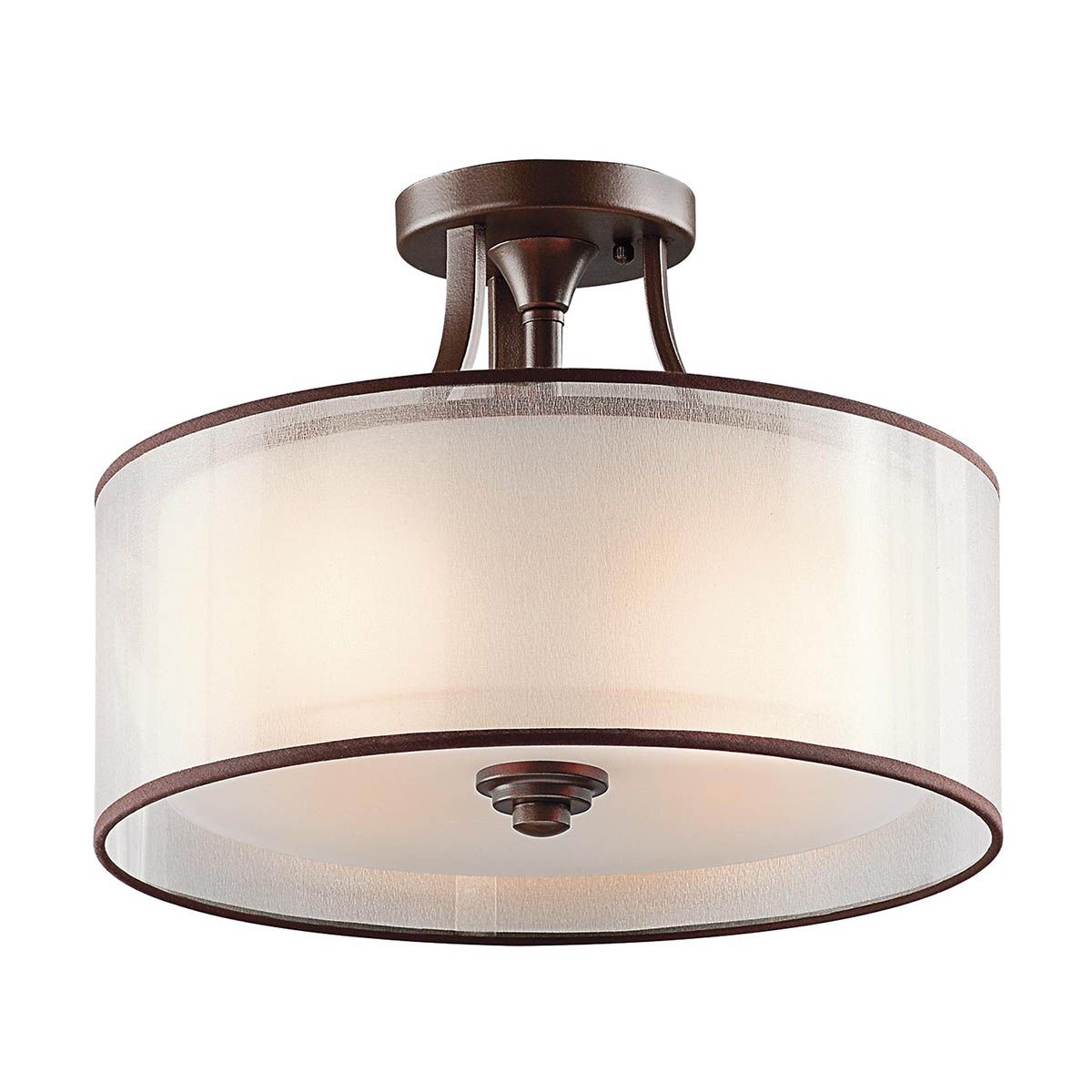 Kichler Ceiling Semi-Flush from the Lacey range. Lacey 3 Light Small Semi-Flush – SKU KL-LACEY-SF-MB