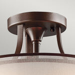 Kichler Ceiling Semi-Flush from the Lacey range. Lacey 3 Light Small Semi-Flush – SKU KL-LACEY-SF-MB