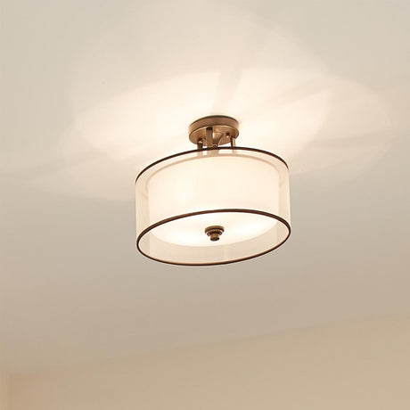 Kichler Ceiling Semi-Flush from the Lacey range. Lacey 3 Light Small Semi-Flush Product Code = KL-LACEY-SF-MB