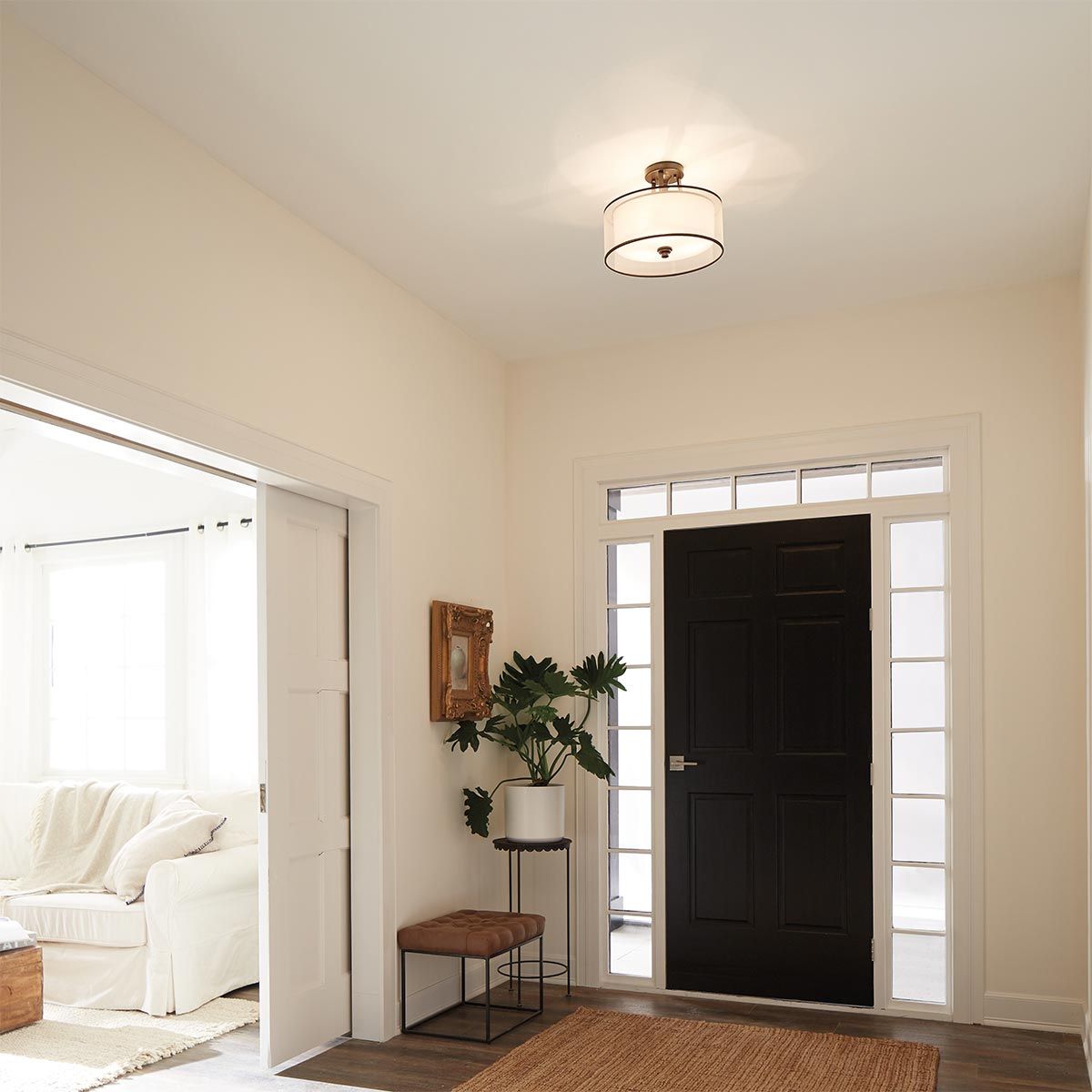 Kichler Ceiling Semi-Flush from the Lacey range. Lacey 3 Light Small Semi-Flush – SKU KL-LACEY-SF-MB