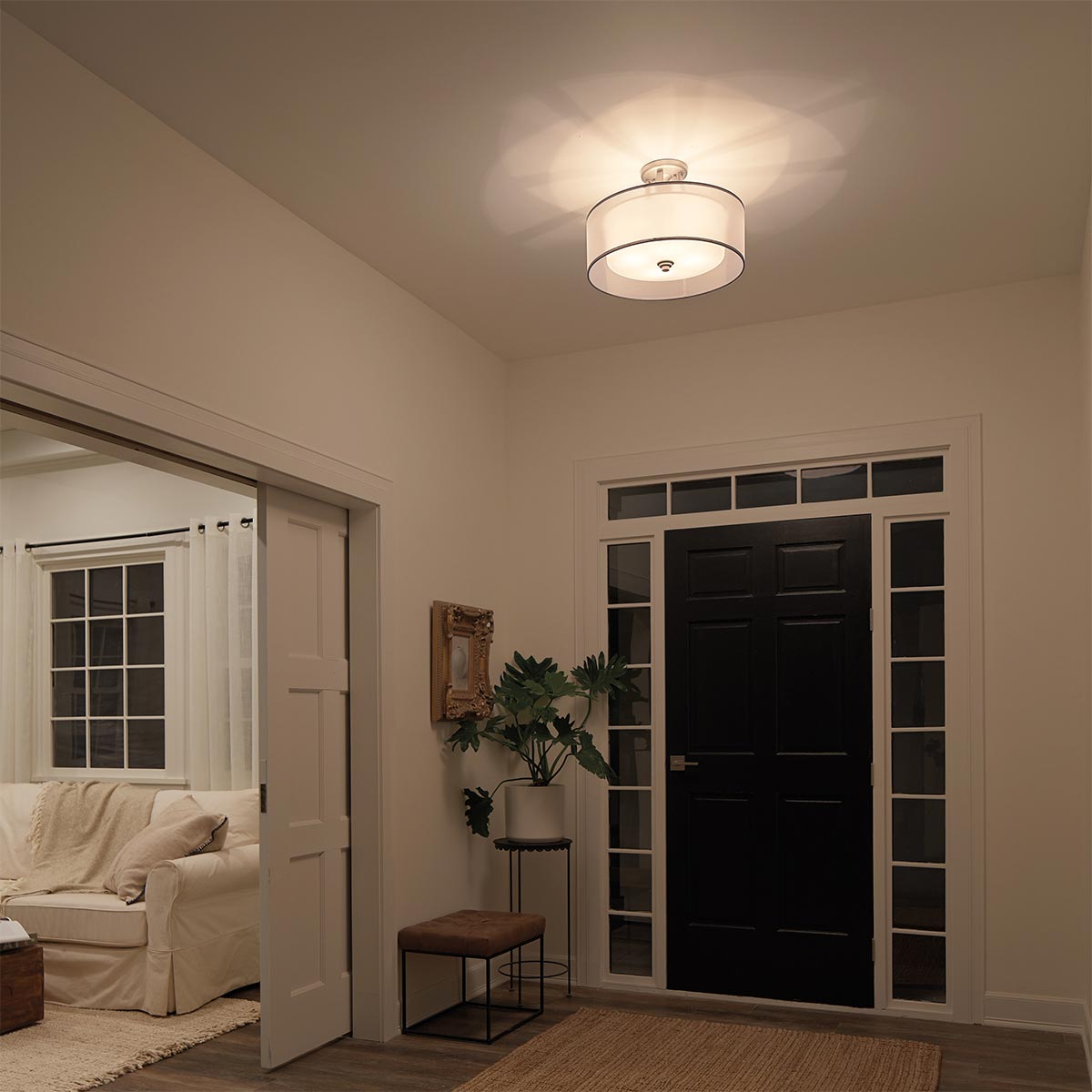 Kichler Ceiling Semi-Flush from the Lacey range. Lacey 4 Light Semi-Flush Product Code = KL-LACEY-SFM-AP