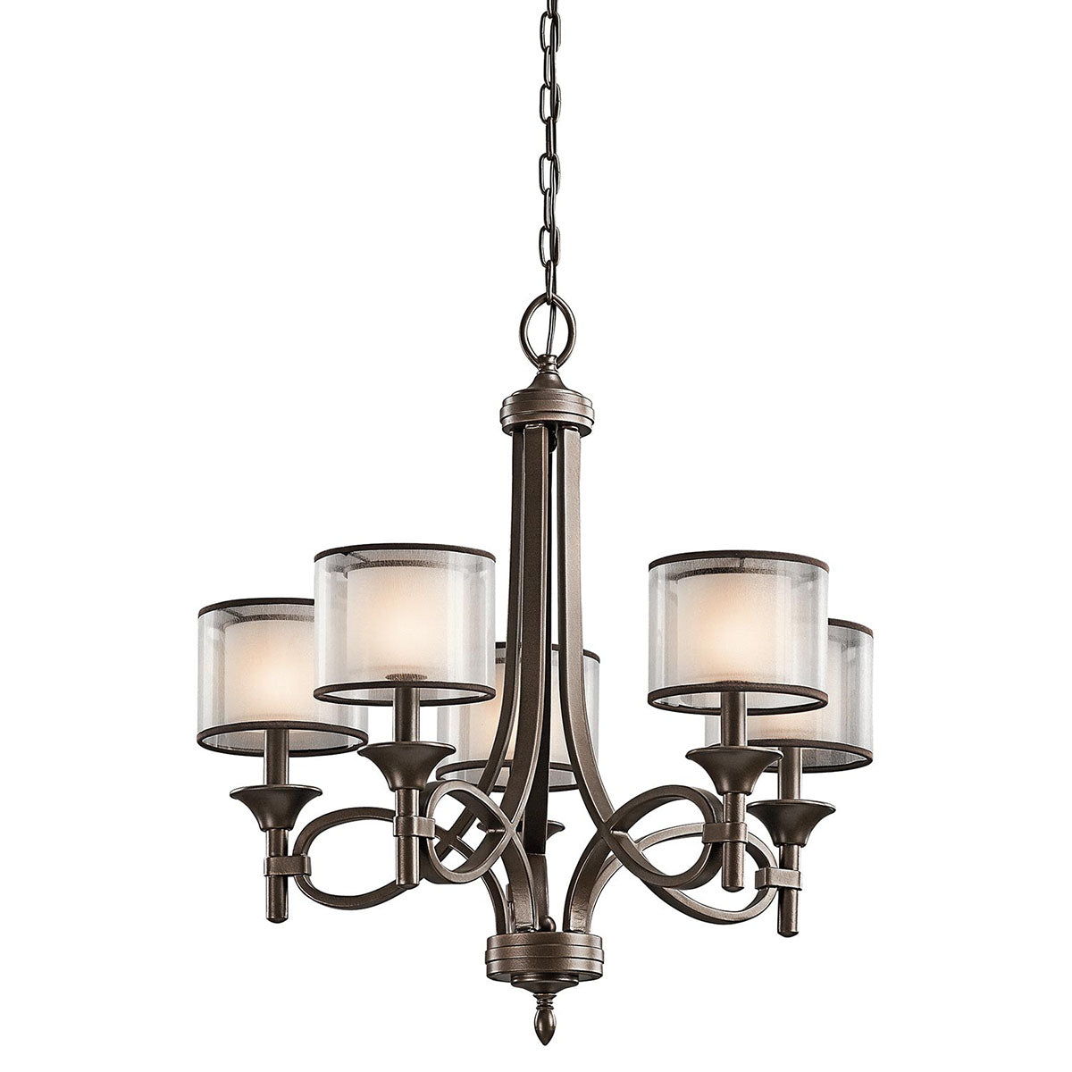 Kichler Chandelier from the Lacey range. Lacey 5 Light Chandelier Product Code = KL-LACEY5-MB