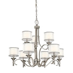 Kichler Chandelier from the Lacey range. Lacey 9 Light Chandelier Product Code = KL-LACEY9-AP