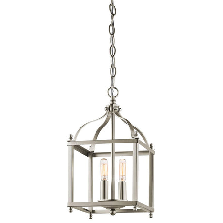 Kichler Pendant from the Larkin range. Larkin 2 Light Small Pendant - Brushed Nickel Product Code = KL-LARKIN-P-S-NI