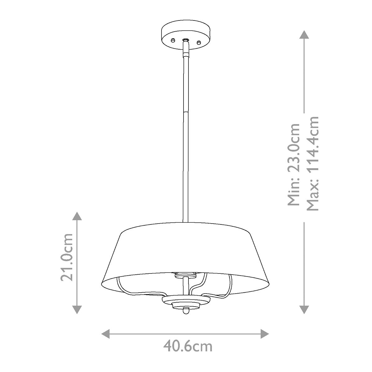 Kichler Luella 3-light Duo-Mount Pendant – SKU KL-LUELLA-3P-BKB