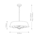 Kichler Luella 4-light Duo-Mount Pendant – SKU KL-LUELLA-4P-BKB