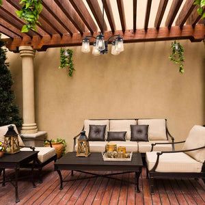 Kichler Chandelier from the Lyndon range. Lyndon 5 Light Outdoor Chandelier Product Code = KL-LYNDON-5P-AZ