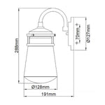 Kichler Outdoor Wall Light from the Lyndon range. Lyndon 1 Light Small Wall Lantern – SKU KL-LYNDON2-S-AZ