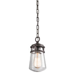 Kichler Outdoor Hanging from the Lyndon range. Lyndon 1 Light Small Chain Lantern Product Code = KL-LYNDON8-S-AZ