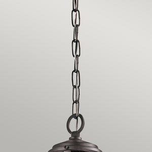 Kichler Outdoor Hanging from the Lyndon range. Lyndon 1 Light Small Chain Lantern Product Code = KL-LYNDON8-S-AZ
