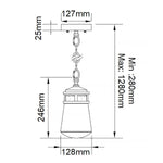 Kichler Outdoor Hanging from the Lyndon range. Lyndon 1 Light Small Chain Lantern – SKU KL-LYNDON8-S-AZ