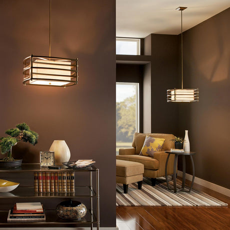 Kichler Pendant from the Moxie range. Moxie 2 Light Small Pendant Product Code = KL-MOXIE-P-S