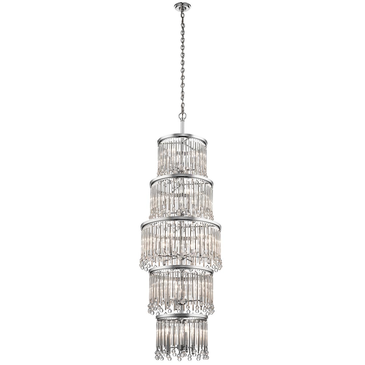 Kichler Chandelier from the Piper range. Piper 18 Light Chandelier/ Pendant Product Code = KL-PIPER-18P-PC