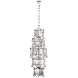 Kichler Chandelier from the Piper range. Piper 18 Light Chandelier/ Pendant Product Code = KL-PIPER-18P-PC