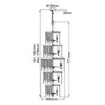 Kichler Chandelier from the Piper range. Piper 18 Light Chandelier/ Pendant – SKU KL-PIPER-18P-PC
