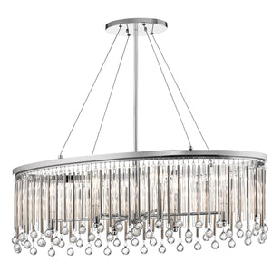 Kichler Linear Chandelier from the Piper range. Piper 6 Light Oval Chandelier/ Pendant Product Code = KL-PIPER-ISLE-PC