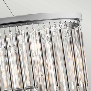 Kichler Linear Chandelier from the Piper range. Piper 6 Light Oval Chandelier/ Pendant Product Code = KL-PIPER-ISLE-PC
