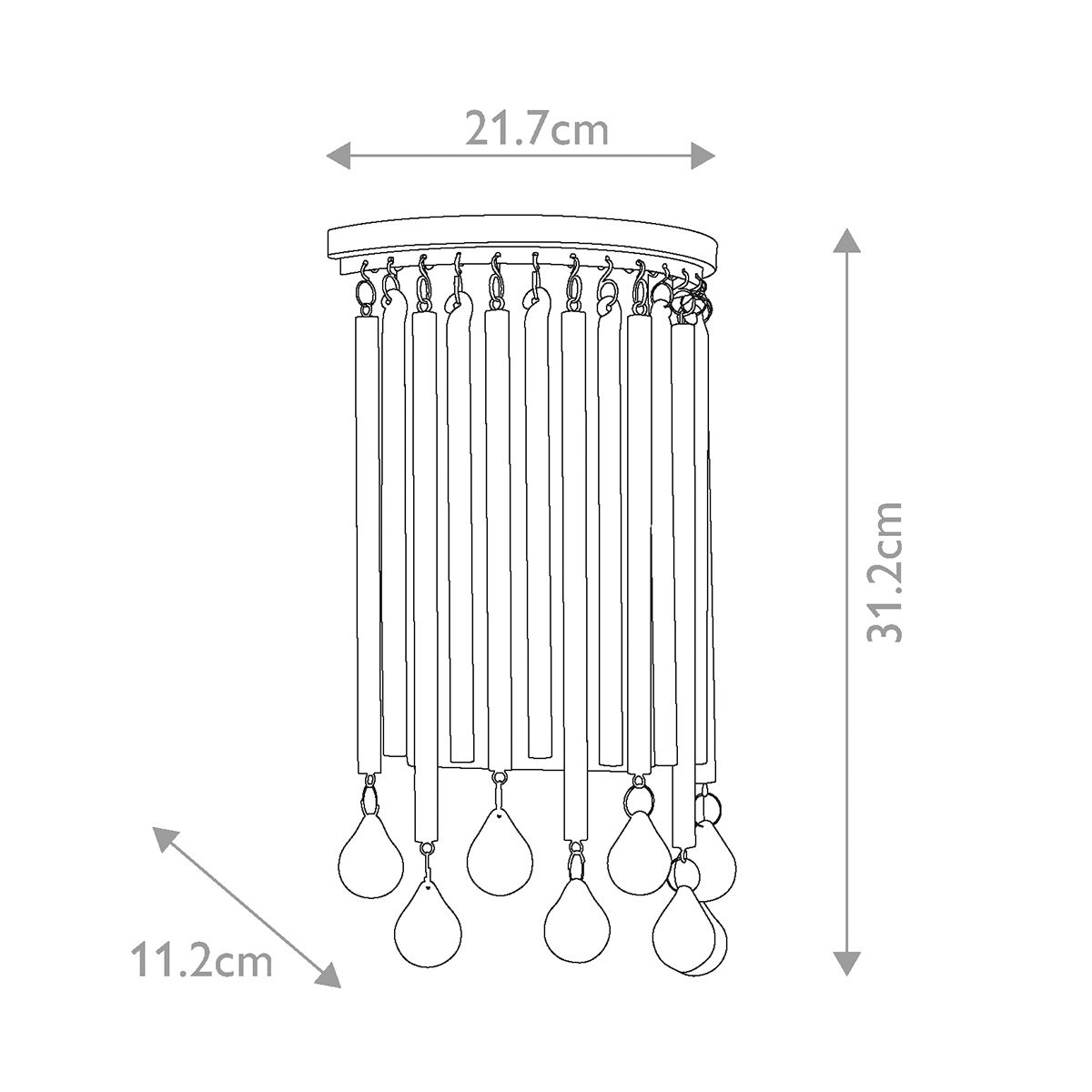Kichler Wall Light from the Piper range. Piper 2 Light Wall Light – SKU KL-PIPER2-PC