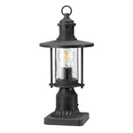 Kichler Pedestal Lantern from the Riverwood range. Riverwood 8" Pedestal Lantern Product Code = KL-RIVERWOOD3-M