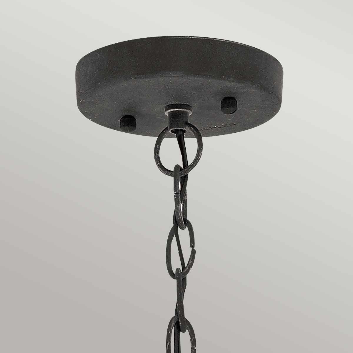Kichler Outdoor Hanging from the Riverwood range. Riverwood 8" Chain Lantern Product Code = KL-RIVERWOOD8-M