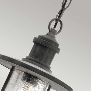 Kichler Outdoor Hanging from the Riverwood range. Riverwood 8" Chain Lantern Product Code = KL-RIVERWOOD8-M