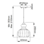 Kichler Pendant from the Riviera range. Riviera 1 Light Pendant - A – SKU KL-RIVIERA-P-A