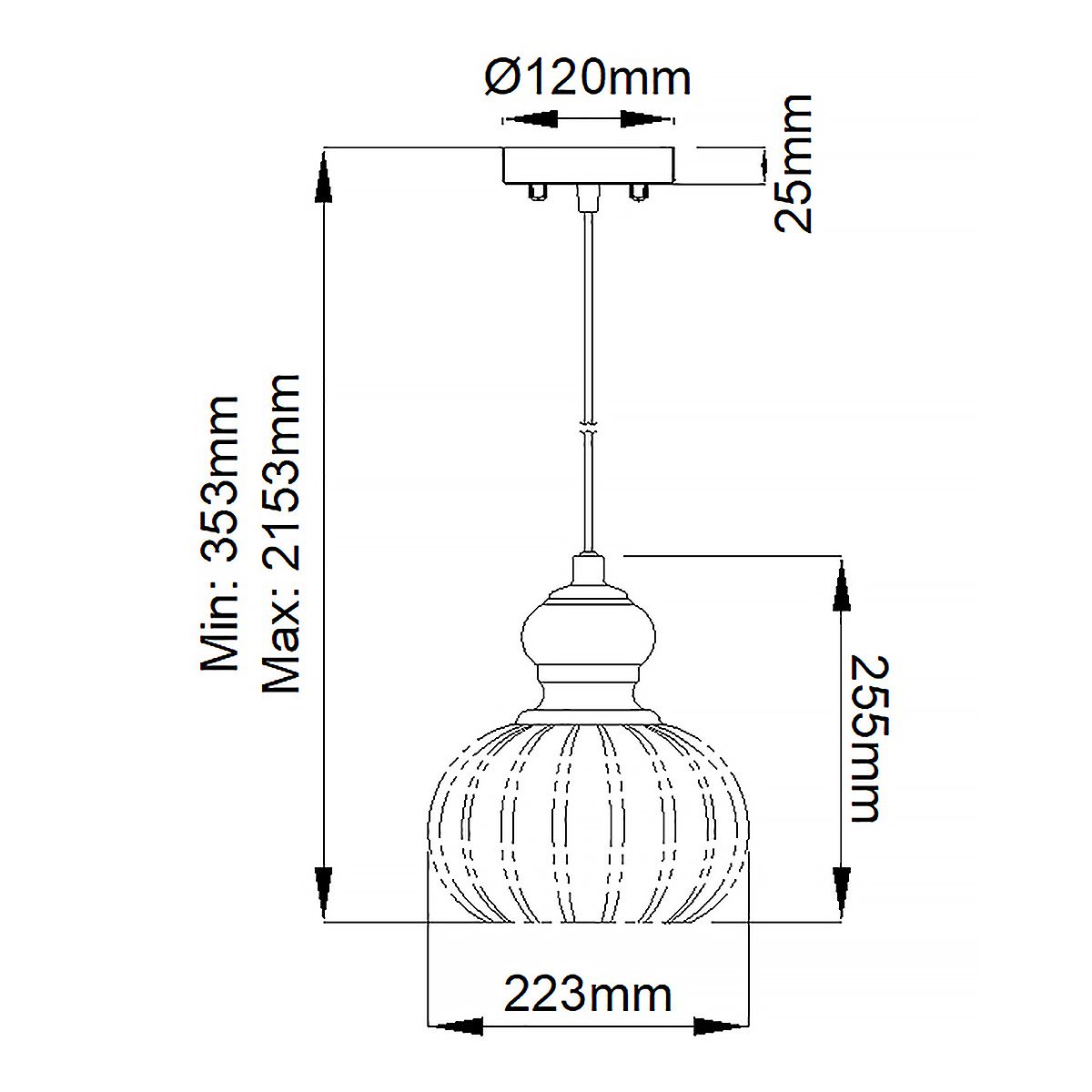 Kichler Pendant from the Riviera range. Riviera 1 Light Pendant - A – SKU KL-RIVIERA-P-A
