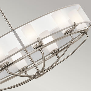 Kichler Chandelier from the Saldana range. Saldana 8 Light Oval Chandelier Product Code = KL-SALDANA8