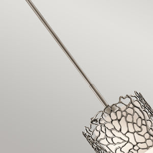 Kichler Pendant from the Silver Coral range. Silver Coral 1 Light Mini Pendant Product Code = KL-SILVER-CORAL-MP