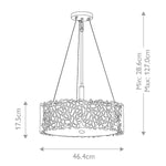 Kichler Silver Coral 3 Light Duo-Mount Pendant – SKU KL-SILVER-CORAL-P-A