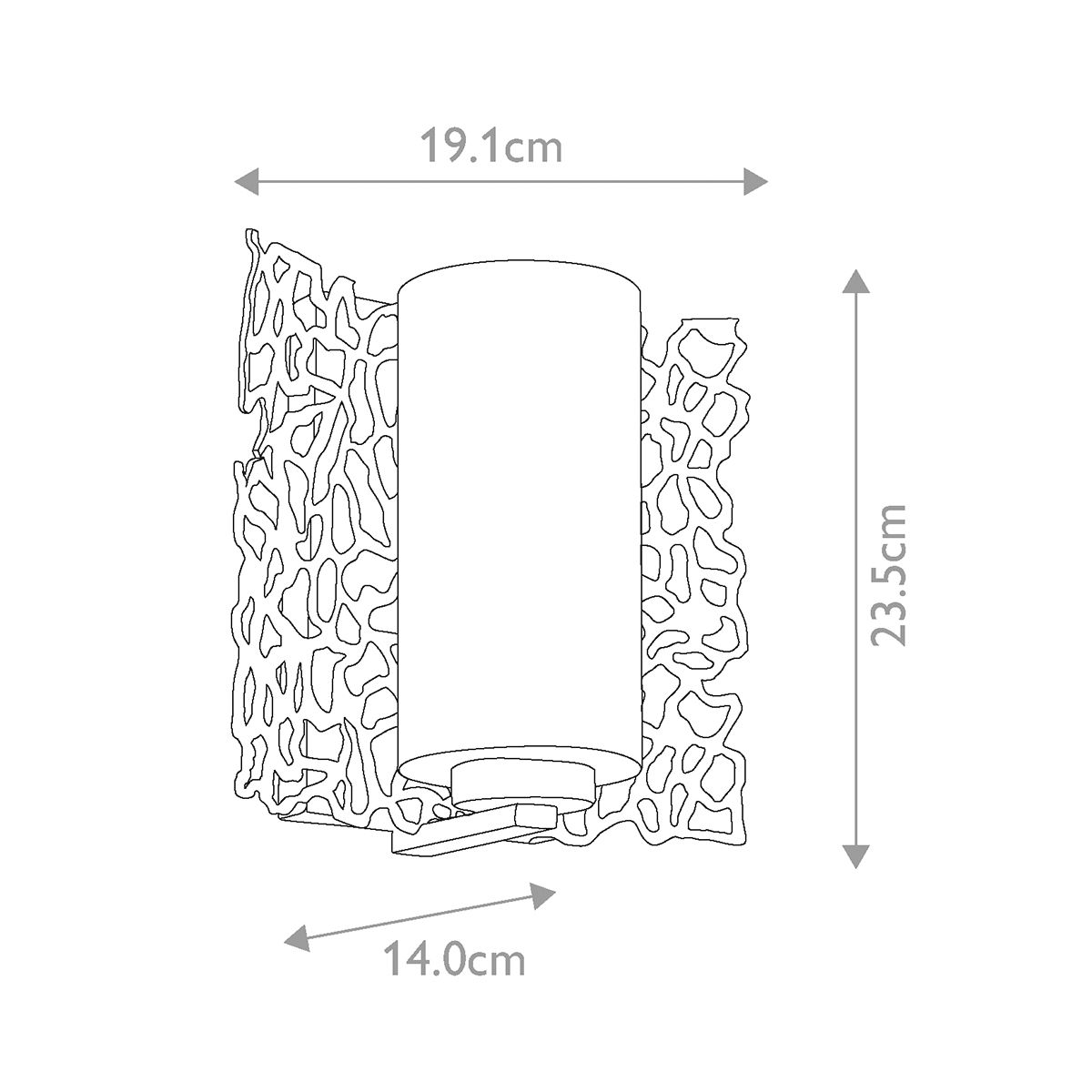 Kichler Silver Coral 1 Light Wall Light – SKU KL-SILVER-CORAL1