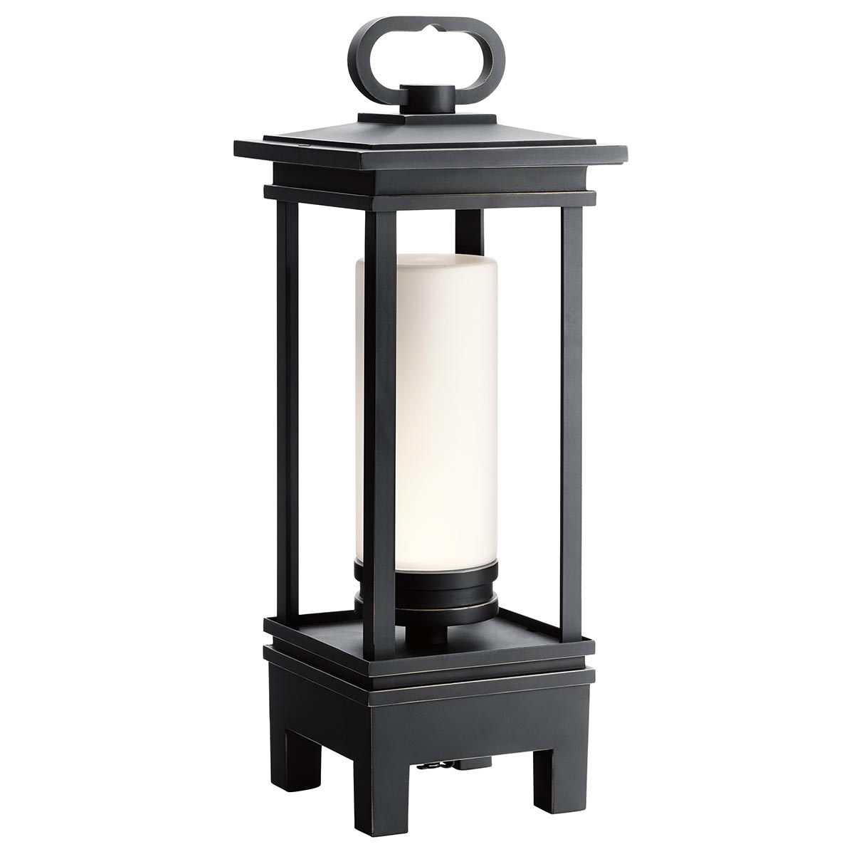 Kichler Bluetooth Lantern from the South Hope range. South Hope Portable Bluetooth Speaker Lantern - UK Plug Product Code = KL-SOUTH-HOPE-BT-A-OZ