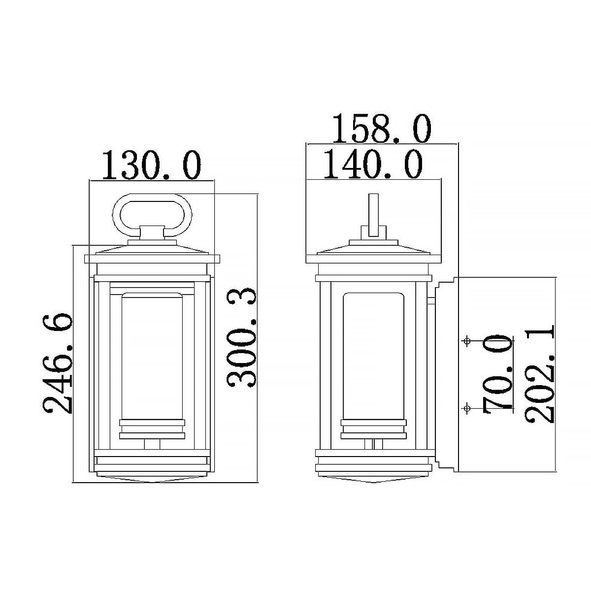 Kichler Outdoor Wall Light from the South Hope range. South Hope 1 Light Small Wall Lantern – SKU KL-SOUTH-HOPE-S