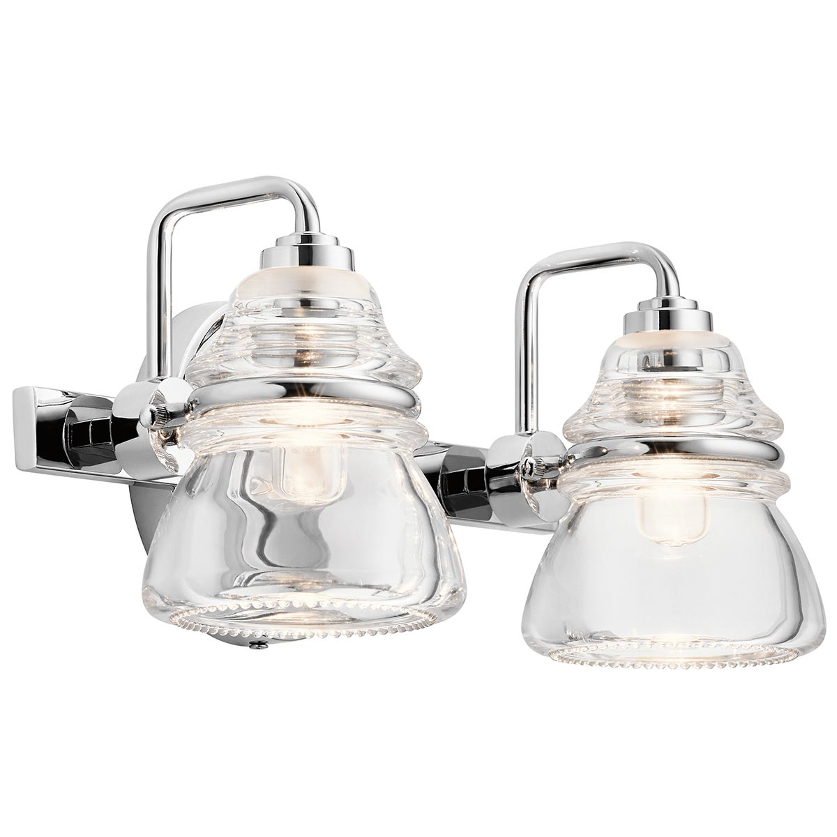 Kichler Wall Light from the Talland range. Talland 2 Light Wall Light Product Code = KL-TALLAND2-PC-BATH