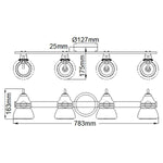Kichler Wall Light from the Talland range. Talland 4 Light Wall Light – SKU KL-TALLAND4-PC-BATH